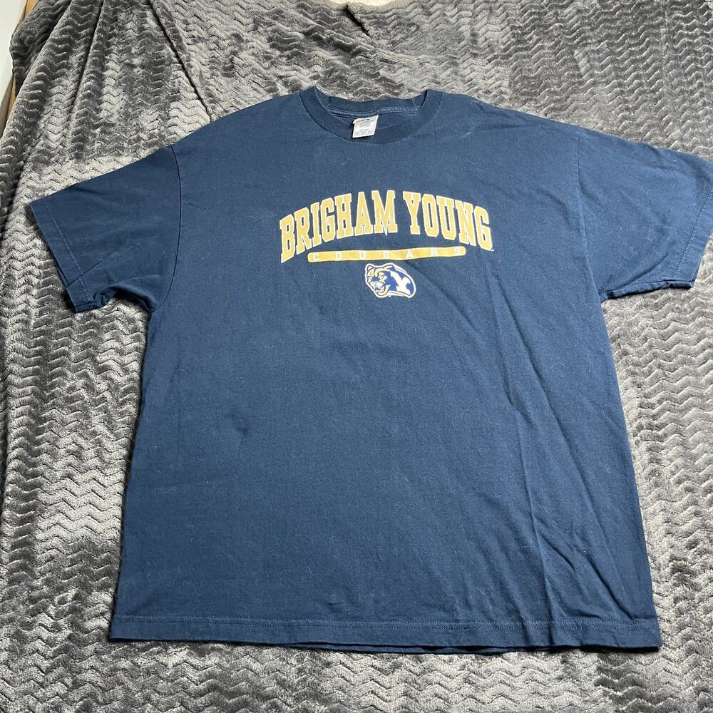 AAA Brigham Young Cougars navy T-shirt Men's size 2XL